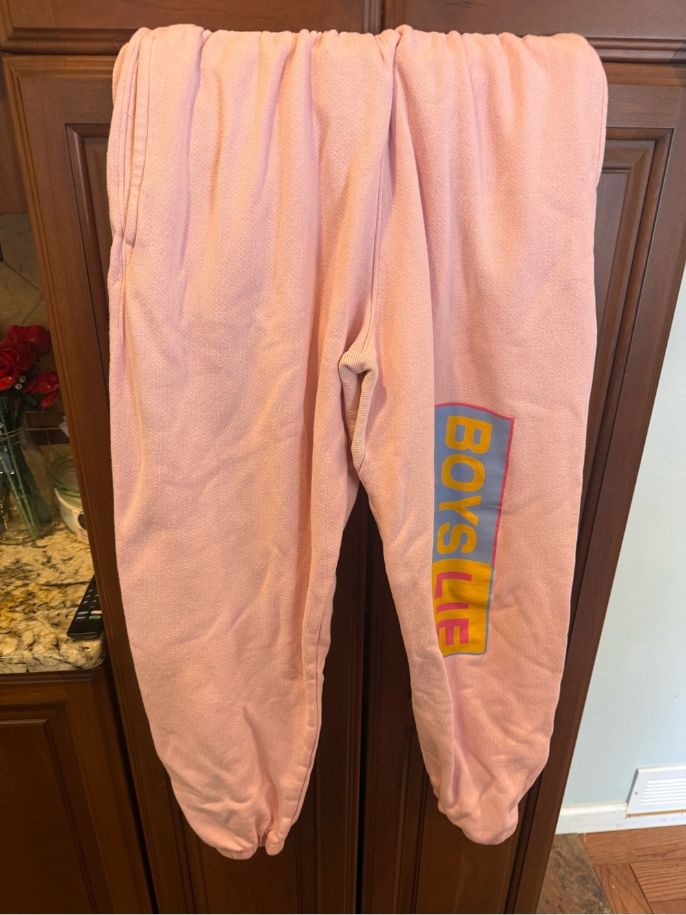 Boys Lie Pink Pink Logo Sweatpants